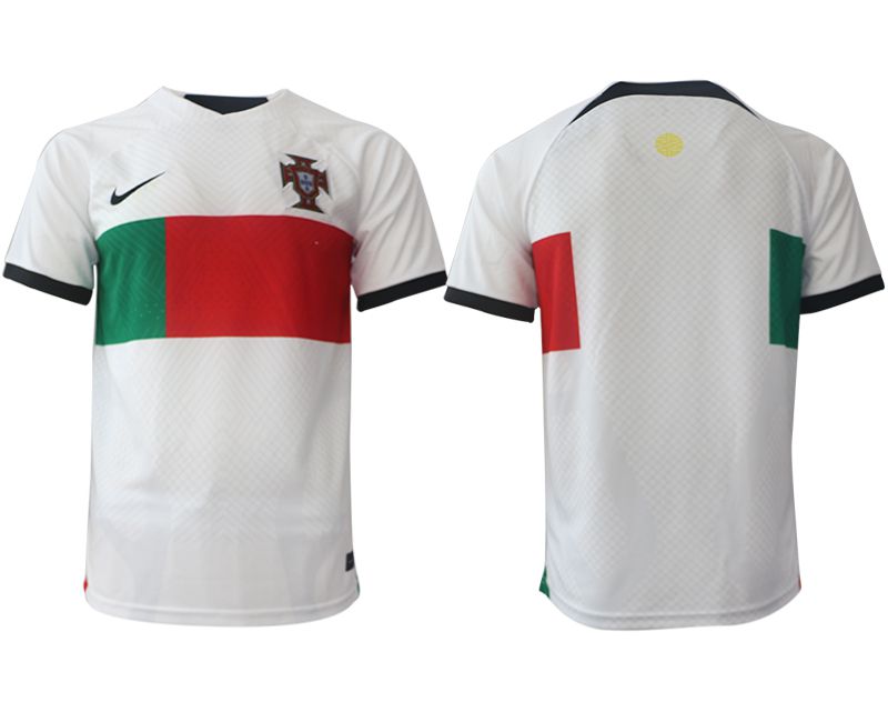 Men 2022 World Cup National Team Portugal away aaa versio white blank Soccer Jersey->portugal jersey->Soccer Country Jersey